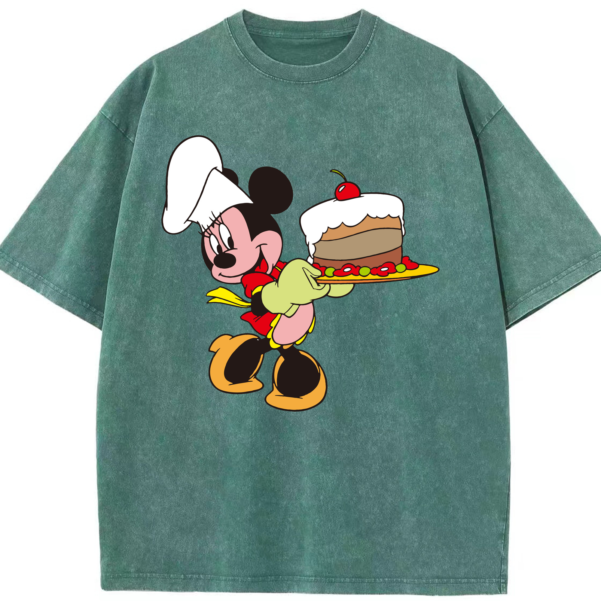 （画像用） ミッキーマウス Mickey Mouse 綿100% ヴィンテージ風 半袖Tシャツ（フロントプリント）